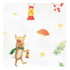 Servetten*DILLE & KAMILLE Servetten, papier, kerstdieren, 33 x 33 cm, 20 stuks