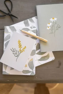Schriftjes & Notitieboeken|Knutselspullen*DILLE & KAMILLE Setje schriften, blad, citroen en mimosa