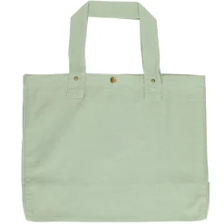 Canvas Tassen|Boodschappentassen*DILLE & KAMILLE Shopper, bio-katoen, groen, 46 x 34 x 18 cm