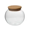 Voorraadpotten*DILLE & KAMILLE Snoeppot, glas en bamboe, 790 ml