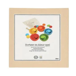 Spelletjes|Speelgoed Voor 2 Jaar*DILLE & KAMILLE Sorteer- en kleurspel, rubberhout, 18m+
