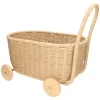 Kinderkamer|Poppen & Knuffels*DILLE & KAMILLE Speelgoedwagen, papercord, metaal, rubberhout