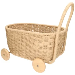 Kinderkamer|Poppen & Knuffels*DILLE & KAMILLE Speelgoedwagen, papercord, metaal, rubberhout
