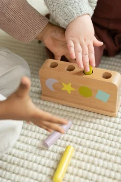 Spelletjes|Speelgoed Voor 2 Jaar*DILLE & KAMILLE Springpinnen, hout, babyspeelgoed