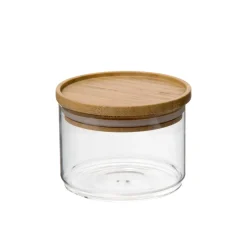 Voorraadpotten*DILLE & KAMILLE Stapelpot, glas en bamboe, 370 ml