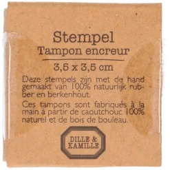 Stempels|Diy*DILLE & KAMILLE Stempel, berkenhout, libelle, 3,5 x 3,5 cm