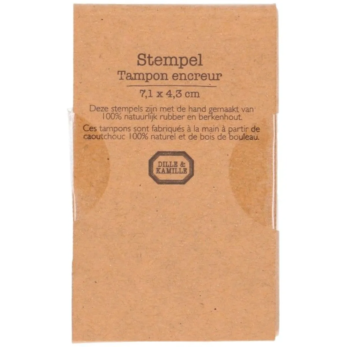Stempels|Diy*DILLE & KAMILLE Stempel, berkenhout, varen, 7 x 4,3 cm