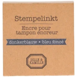 Stempels|Knutselspullen*DILLE & KAMILLE Stempelkussen. donkerblauw, 5 x 5 cm