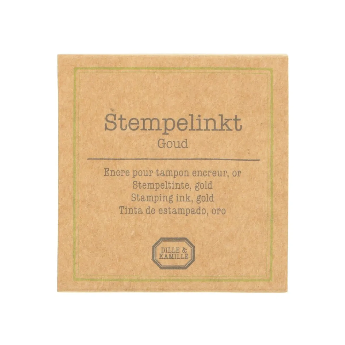 Stempels|Knutselspullen*DILLE & KAMILLE Stempelkussen, goud, 5 x 5 cm