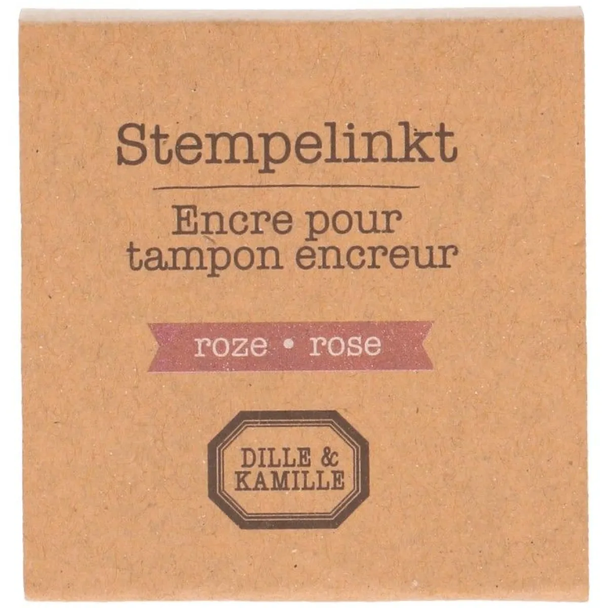 Stempels|Knutselspullen*DILLE & KAMILLE Stempelkussen. roze, 5 x 5 cm