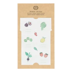 Cadeauversiering*DILLE & KAMILLE Stickers, groente en fruit, 6 vellen