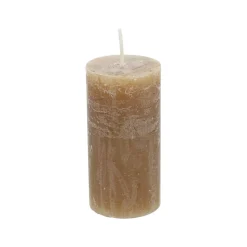 Tinten En Texturen|Herfst Decoratie*DILLE & KAMILLE Stompkaars, bruin, Ø6 X 12 cm