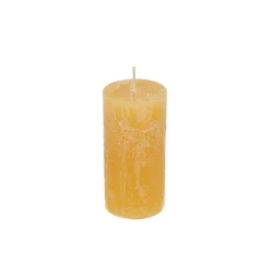 Tinten En Texturen|Herfst Decoratie*DILLE & KAMILLE Stompkaars, geel, 6 x 12 cm