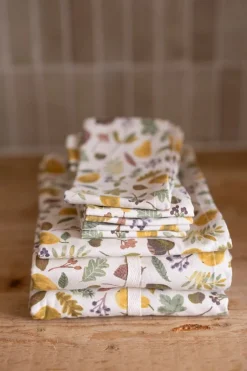 Bakken Met Peren|Tafelkleden*DILLE & KAMILLE Tafelkleed, GOTS bio-katoen, perenoogst, 145 x 180 cm