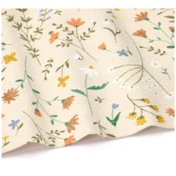 Tafellopers*DILLE & KAMILLE Tafelloper, GOTS bio-katoen, veldbloemen, 50 x 145 cm