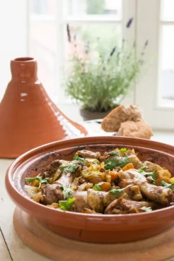 Ovenschalen*DILLE & KAMILLE Tajine, rood aardewerk, 4-6 personen, Ø 29 cm