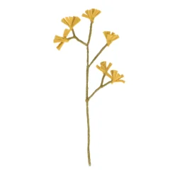 Warm Wonen|Herfst Decoratie*DILLE & KAMILLE Tak kangoeroepootje, vilt, geel, ca. 37 cm