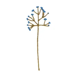 Warm Wonen|Herfst Decoratie*DILLE & KAMILLE Tak met besjes, vilt, blauw, ca. 40 cm