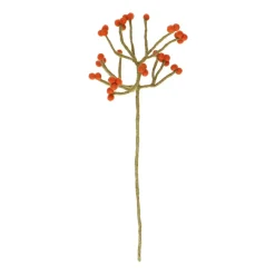 Warm Wonen|Herfst Decoratie*DILLE & KAMILLE Tak met besjes, vilt, oranje, ca. 40 cm