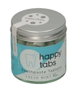 Mondverzorging*DILLE & KAMILLE Tandpasta-tabletten 'Happy tabs', fresh mint, potje 80 stuks