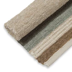 Tapijten*DILLE & KAMILLE Tapijt, gerecycled katoen, beige streep multicolor, klein