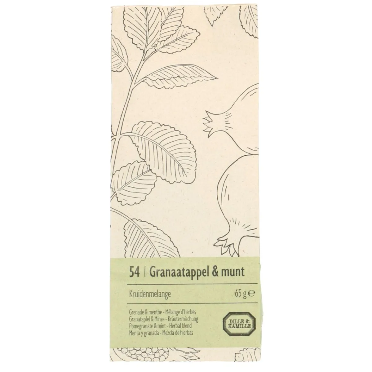 Thee*DILLE & KAMILLE Thee, granaatappel/munt kruidenmelange, 65 g