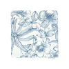 Vaatdoeken*DILLE & KAMILLE Theedoek, bio-katoen, blauwe bloemen, 50 x 70 cm