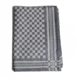 Vaatdoeken*DILLE & KAMILLE Thee-/glazendoek, linnen/katoen, blauw ruitje