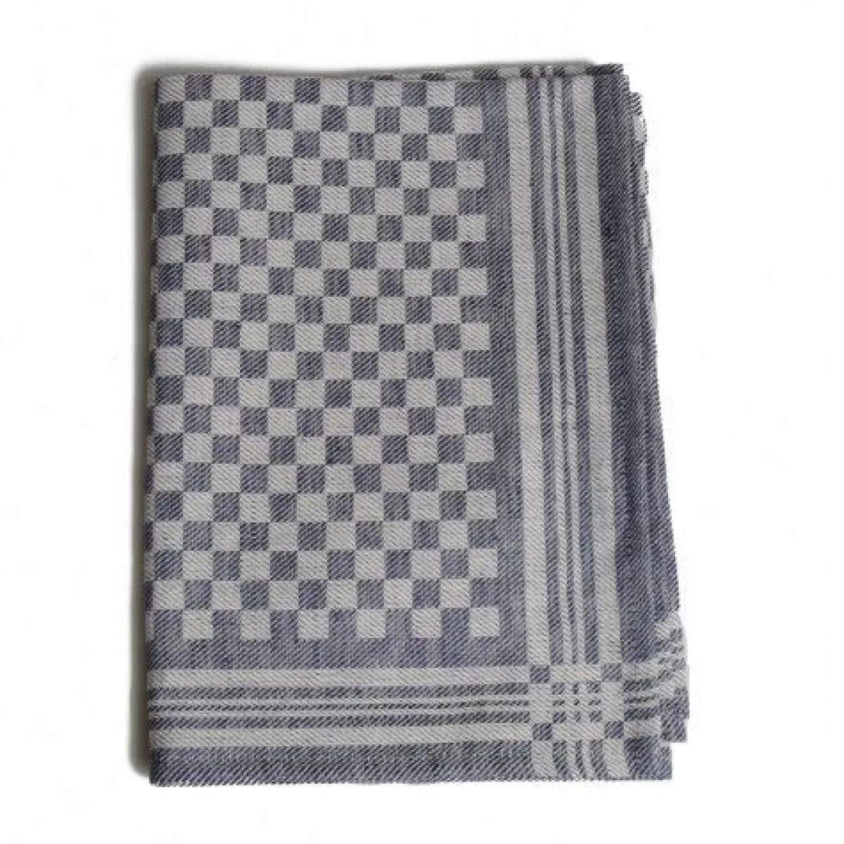 Vaatdoeken*DILLE & KAMILLE Thee-/glazendoek, linnen/katoen, blauw ruitje