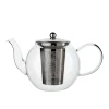 Theepotten*DILLE & KAMILLE Theepot met theezeefje, bol, glas, 1.2 l