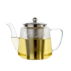 Pannen Vol Smaak|Theepotten*DILLE & KAMILLE Theepot met theezeefje, recht, glas, 1.1 l