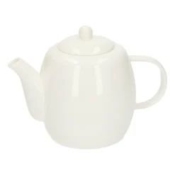 Serviessets*DILLE & KAMILLE Theepot, organisch, porselein, wit, 1,2 liter
