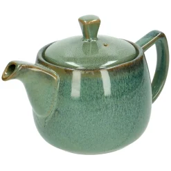Theepotten|Serviessets*DILLE & KAMILLE Theepot reactieve glazuur, steengoed, groen, 750 ml