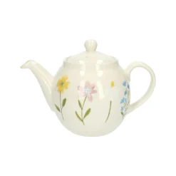 Theepotten|Serviessets*DILLE & KAMILLE Theepot, steengoed, wilde bloemen, 1,3 liter