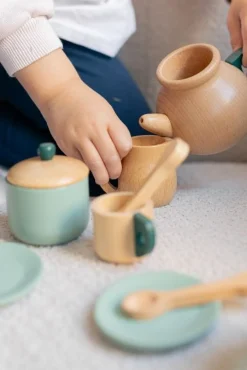 Speelgoed Voor 3 Jaar|Kinderkeuken*DILLE & KAMILLE Theeservies, hout