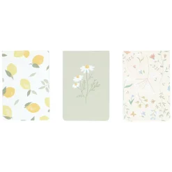 Schriftjes & Notitieboeken|Knutselspullen*DILLE & KAMILLE To do-blokje, citroen, margriet en veldbloemen, set van 3, 12 x 8 cm
