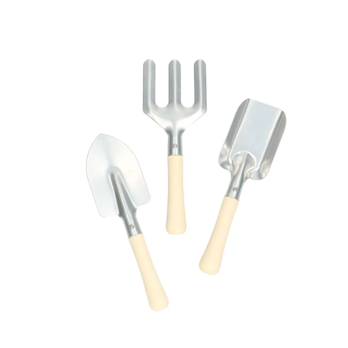 Tuingereedschap|Buitenspeelgoed*DILLE & KAMILLE Tuingereedschapset kind, zink en hout, 3-delig, 3+