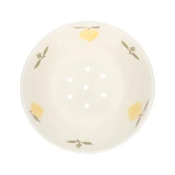 Schalen*DILLE & KAMILLE Uitlekbakje fruit, aardewerk, citroenen, Ø18 cm