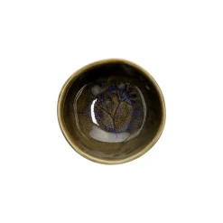 Schalen*DILLE & KAMILLE Uitlekbakje, steengoed, donkergroen, Ø9 X 3 cm