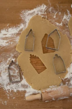 Uitsteekvormpjes*DILLE & KAMILLE Uitsteekvorm huisje, recycled rvs, 4 stuks