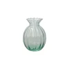 Warm Wonen|Herfst Decoratie*DILLE & KAMILLE Vaas, ribbels, groen glas, 12 cm