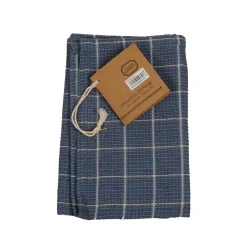 Schotelvodden*DILLE & KAMILLE Vaatdoekje, bio-katoen, denimblauw ruitje