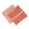 Schotelvodden*DILLE & KAMILLE Vaatdoekjes, gebreid katoen, oudroze, 2 stuks, 25 x 25 cm