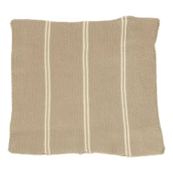 Schotelvodden*DILLE & KAMILLE Vaatdoekjes, gebreid katoen, zand, 2 stuks, 25 x 25 cm