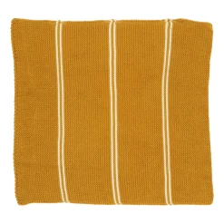 Schotelvodden*DILLE & KAMILLE Vaatdoekjes, gebreid katoen, okergeel, 2 stuks, 25 x 25 cm