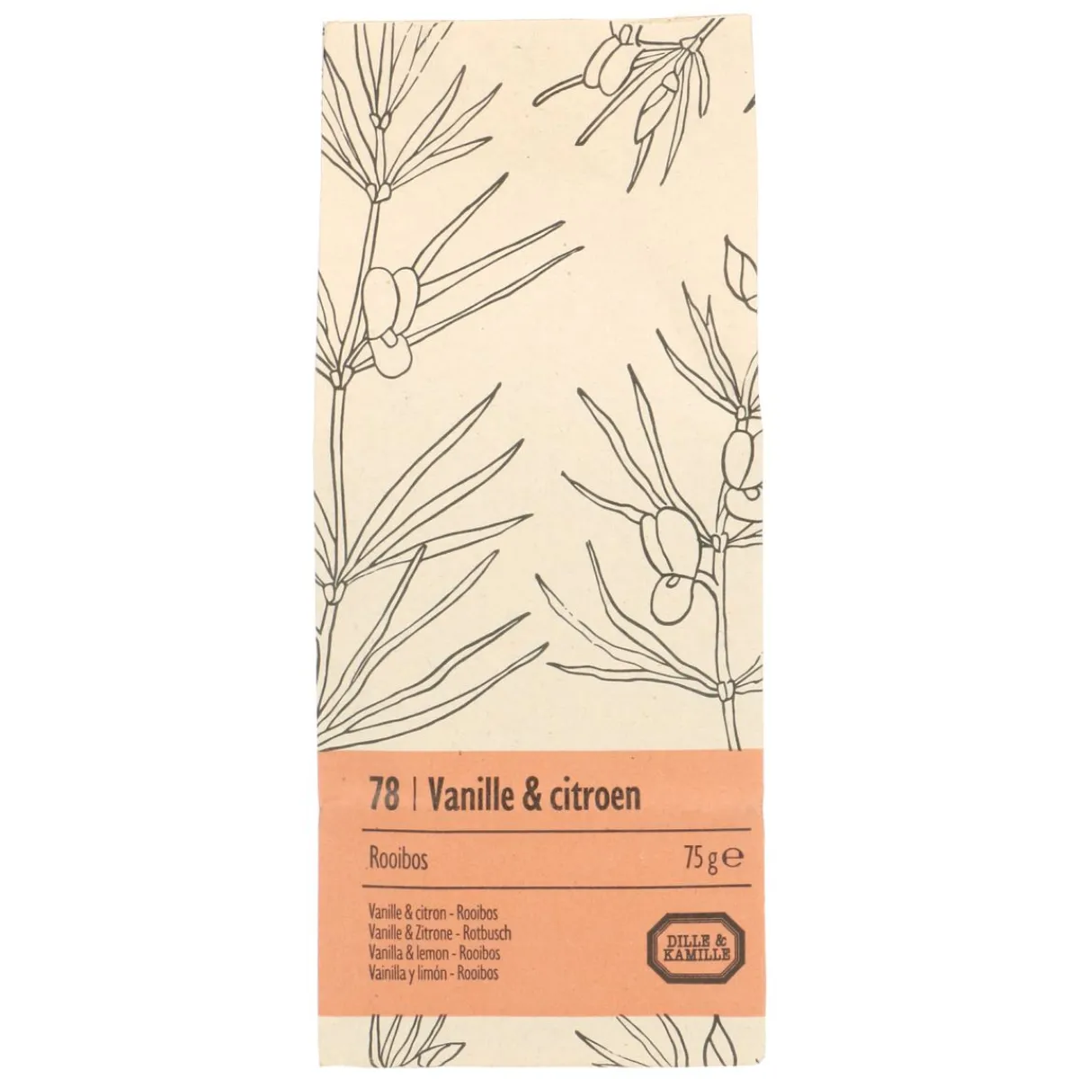 Thee*DILLE & KAMILLE Vanille citroen, Rooibos, 75 g