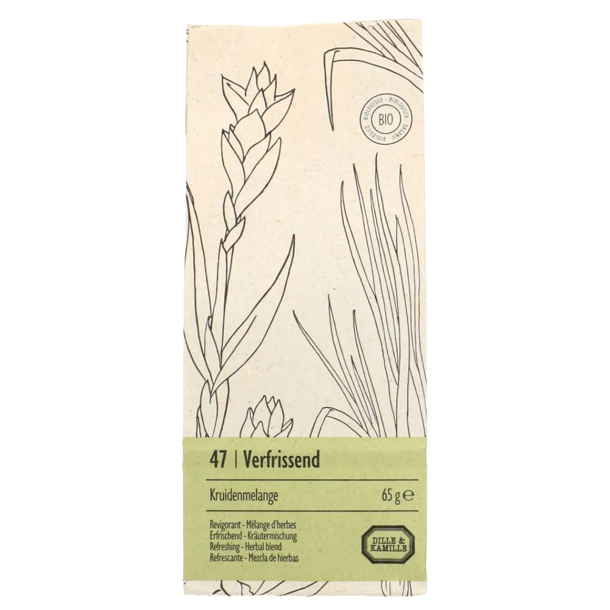 Thee*DILLE & KAMILLE Verfrissend, Kruidenmelange, biologisch, 65 g