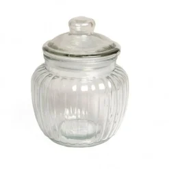 Voorraadpotten*DILLE & KAMILLE Voorraadpot, glas, ribbels, 0,5 liter
