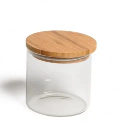 Voorraadpotten*DILLE & KAMILLE Voorraadpot met bamboe deksel, glas, 450 ml