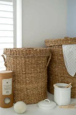Wasmanden|Rieten Manden*DILLE & KAMILLE Wasmand, zeegras, klein
